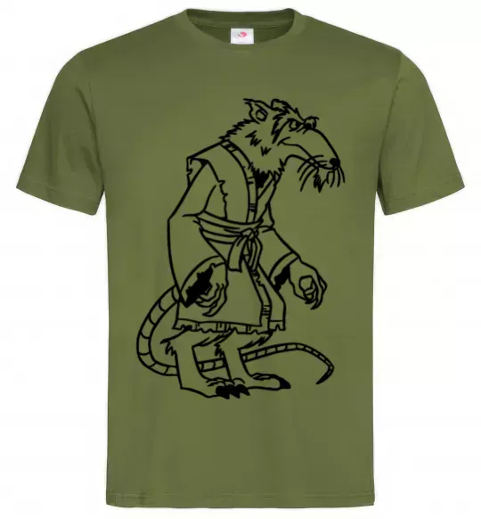 Чоловіча футболка Сенсей Сплінтер Оливковий фото