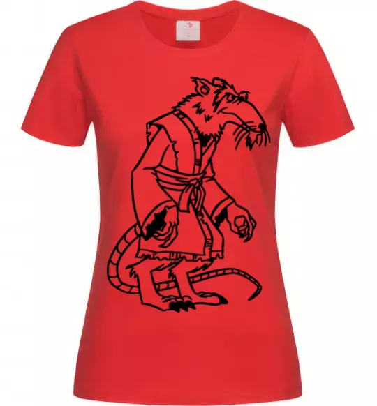 Жіноча футболка Сенсей Сплінтер Червоний фото