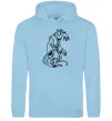 Чоловіча толстовка (худі) Сенсей Сплінтер Блакитний фото