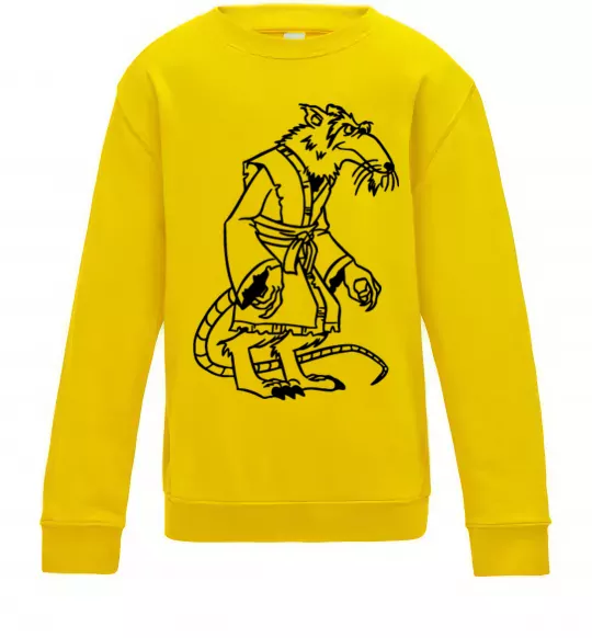 Детский Свитшот Сенсей Сплінтер Солнечно желтый фото