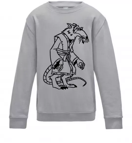 Детский Свитшот Сенсей Сплінтер Серый меланж фото