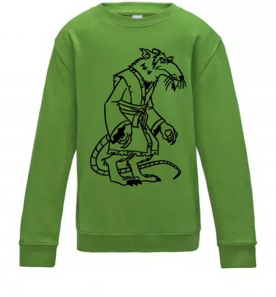 Детский Свитшот Сенсей Сплінтер Лаймовый фото