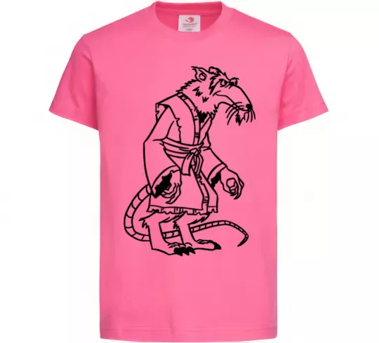 Дитяча футболка Сенсей Сплінтер Яскраво-рожевий фото