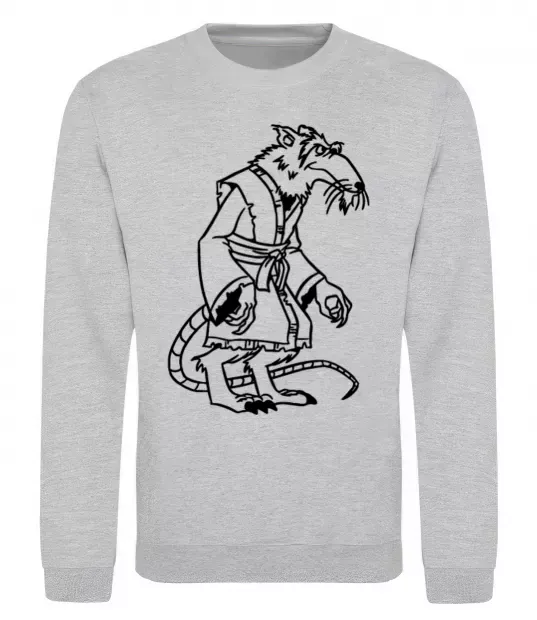 Світшот Сенсей Сплінтер Сірий меланж фото