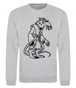 Свитшот Сенсей Сплінтер Серый меланж фото