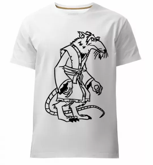 Чоловіча преміум футболка Сенсей Сплінтер Білий фото