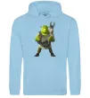 Женская толстовка (худи) Шрек та віслюк Голубой фото