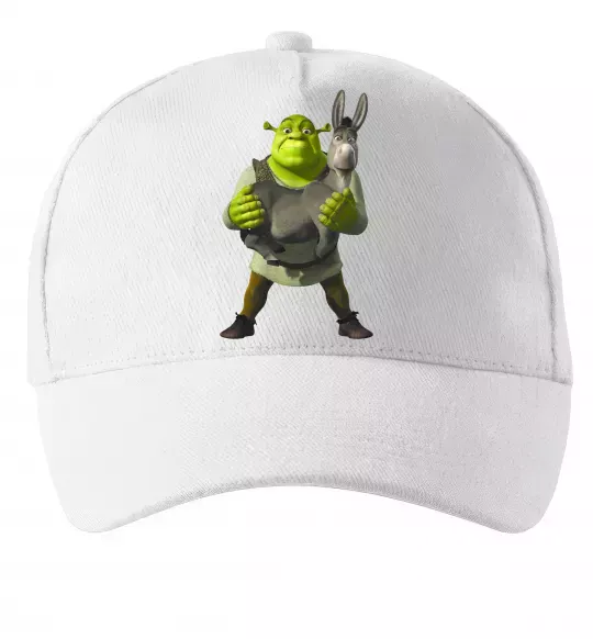 Кепка Шрек та віслюк Білий фото