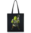 Еко-сумка Шрек та віслюк Чорний фото