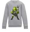 Детский Свитшот Шрек та віслюк Серый меланж Детский Свитшот Шрек та віслюк Серый меланж фото