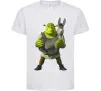 Дитяча футболка Шрек та віслюк Білий фото