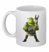 Чашка керамическая Шрек та віслюк Белый фото