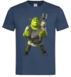 Мужская футболка Шрек та віслюк Темно-синий Мужская футболка Шрек та віслюк Темно-синий фото
