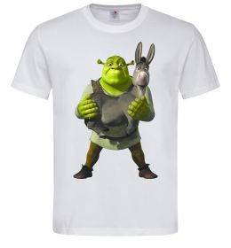 Чоловіча футболка Шрек та віслюк Чоловіча футболка Шрек та віслюк