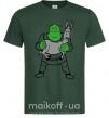 Мужская футболка Шрек и осел Темно-зеленый фото