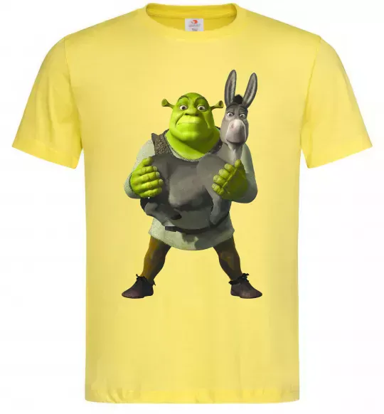 Мужская футболка Шрек та віслюк Лимонный фото