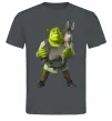 Мужская футболка Шрек та віслюк Графит Мужская футболка Шрек та віслюк Графит фото