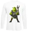 Лонгслив Шрек та віслюк Белый Лонгслив Шрек та віслюк Белый фото