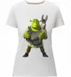 Жіноча преміум футболка Шрек та віслюк Білий фото