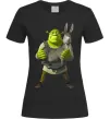 Женская футболка Шрек та віслюк Черный Женская футболка Шрек та віслюк Черный фото