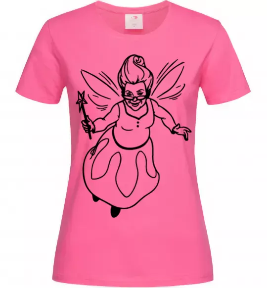 Женская футболка Хрещена фея Ярко-розовый фото