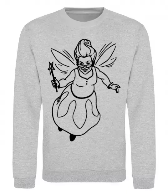 Світшот Хрещена фея Сірий меланж фото