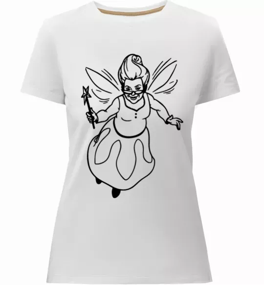 Женская премиум футболка Хрещена фея Белый фото