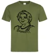Чоловіча футболка Фіона портрет Оливковий фото