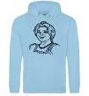 Мужская толстовка (худи) Фіона портрет Голубой фото