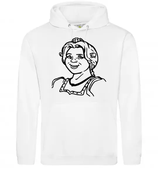 Женская толстовка (худи) Фіона портрет Белый фото