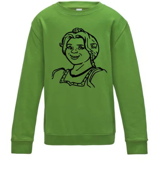 Детский Свитшот Фіона портрет Лаймовый фото