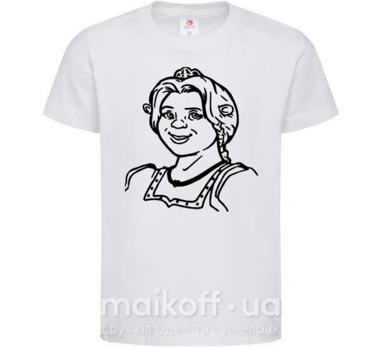 Детская футболка Фиона портрет Белый фото