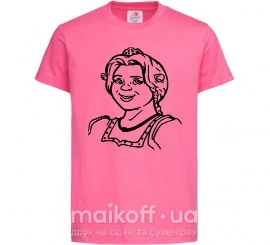 Дитяча футболка Фиона портрет Яскраво-рожевий фото