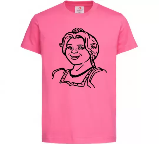 Дитяча футболка Фіона портрет Яскраво-рожевий фото