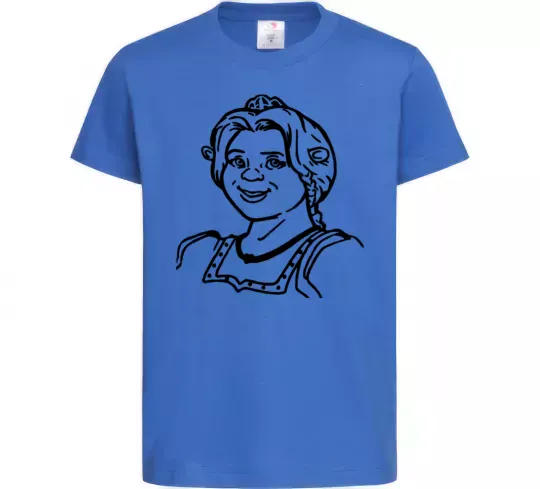 Дитяча футболка Фіона портрет Яскраво-синій фото
