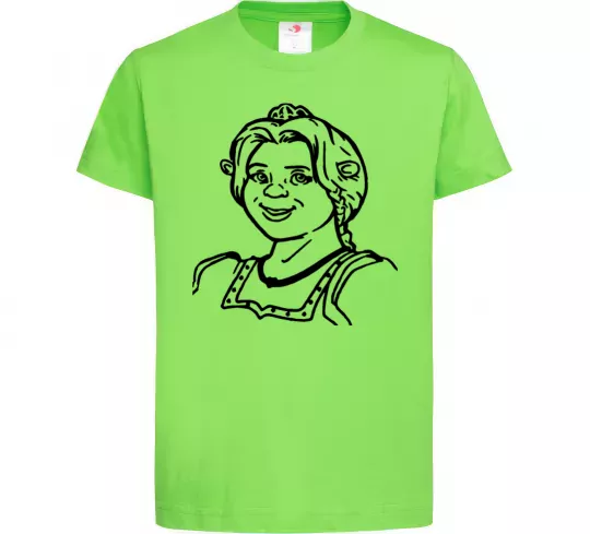 Дитяча футболка Фіона портрет Лаймовий фото