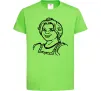 Дитяча футболка Фіона портрет Лаймовий фото