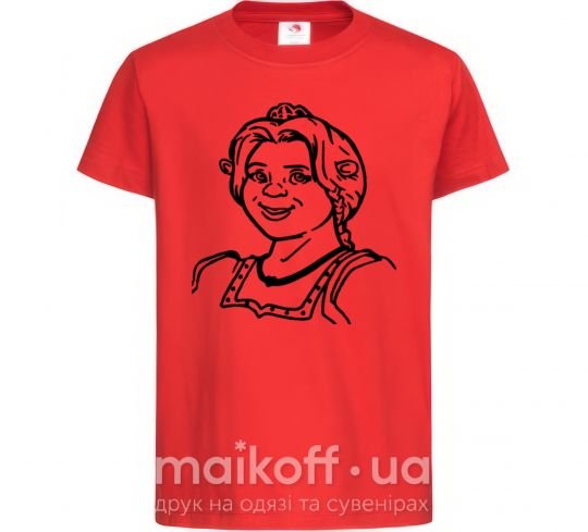 Детская футболка Фиона портрет Красный фото