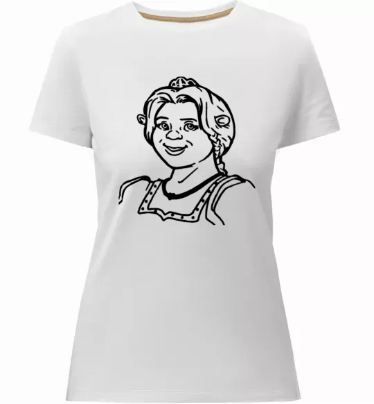 Женская премиум футболка Фіона портрет Белый фото