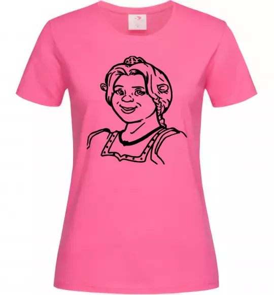 Жіноча футболка Фіона портрет Яскраво-рожевий фото