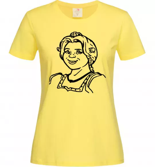 Жіноча футболка Фіона портрет Лимонний фото