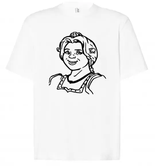 Футболка Оверсайз Фіона портрет Белый фото