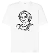 Футболка Оверсайз Фіона портрет Белый фото
