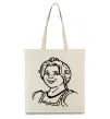 Еко-сумка Фіона портрет Бежевий фото