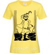 Женская футболка Кот в сапогах Лимонный фото