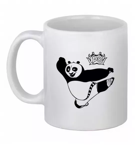 Чашка керамічна Панда По Білий фото