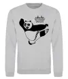 Світшот Панда По Сірий меланж фото