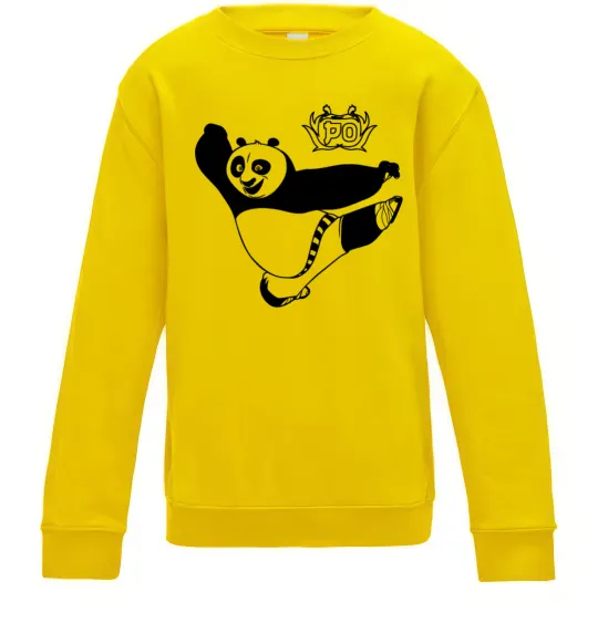 Дитячий світшот Панда По Сонячно жовтий фото