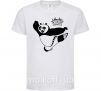 Детская футболка Панда По Белый фото