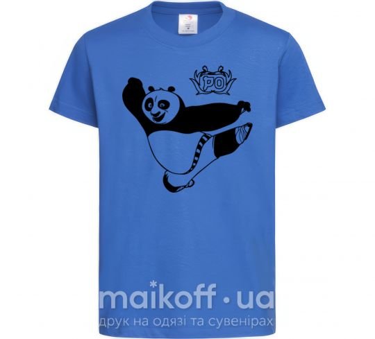 Детская футболка Панда По Ярко-синий фото